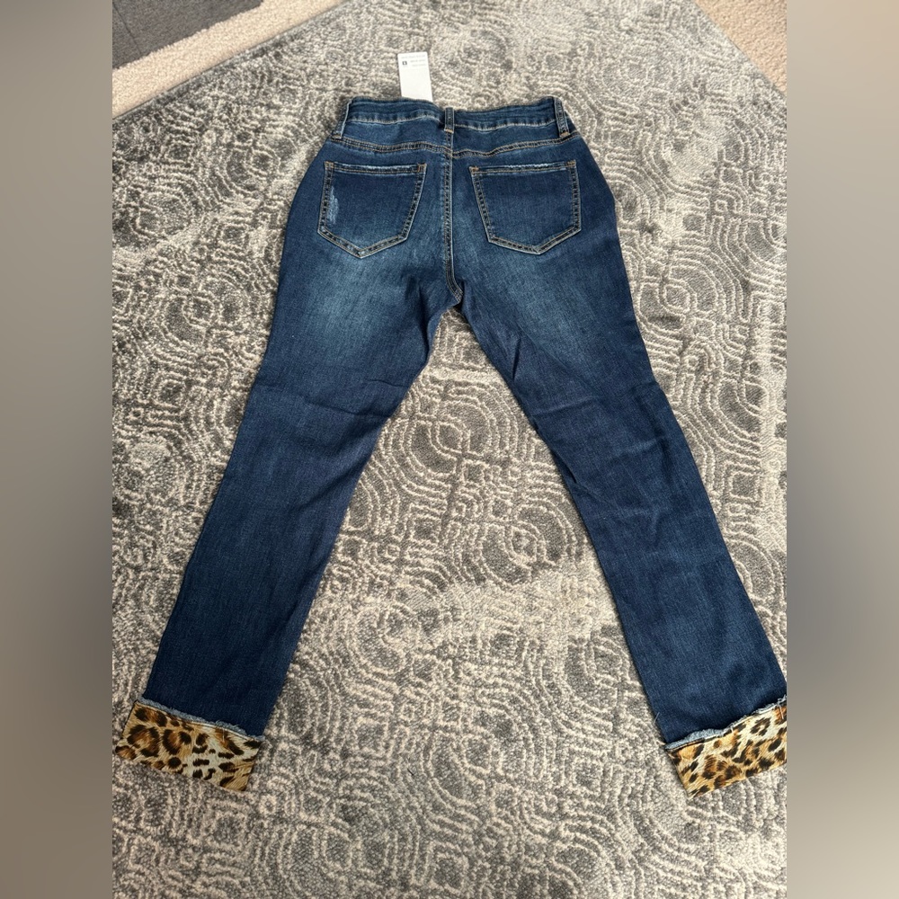 NWT Hammer Jeans with Animal Print Holes and Jean Cuff Size 5 - Picture 6 of 6